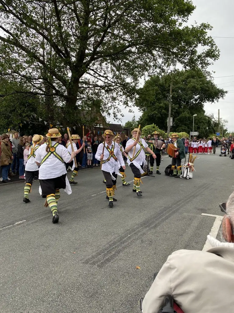 Leek Morris dancers performing